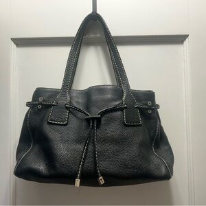 Tod's Black Pebbled Leather Shoulder Bag NWOT